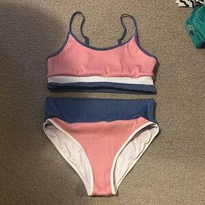 Pink and Blue Bikini Set